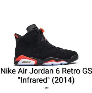 Air Jordan 6 Retro Rare "Infrared" (2014) M6.5/W8 EUC
